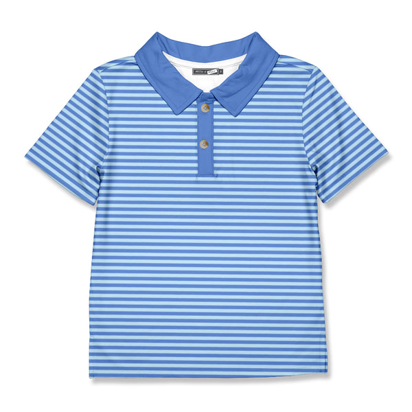 Marina Blue Stripe Polo