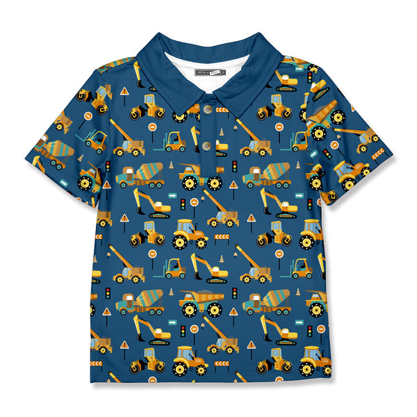 Kids Midnight Construction Truck Polo