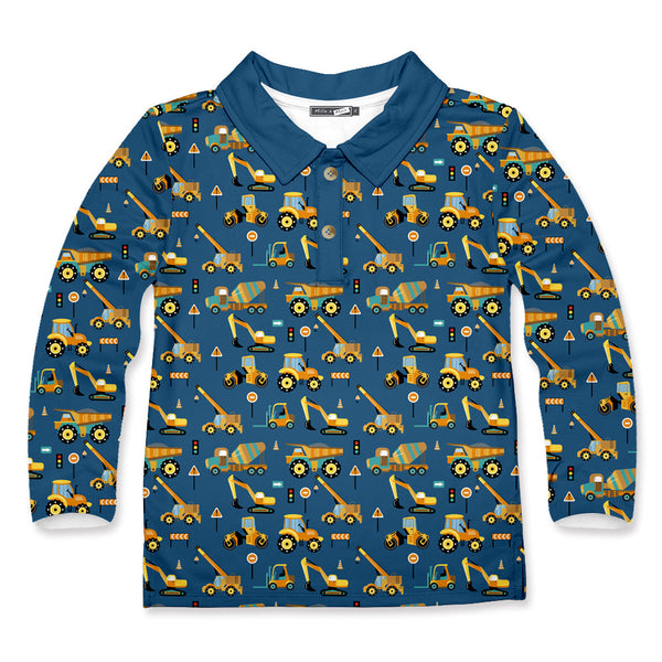 Kids Midnight Truck Long-Sleeve Polo