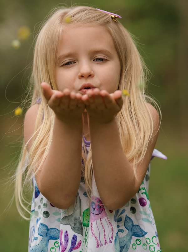 White & Purple Sea World Ruffle-Accent Sleeveless Top & Shorts