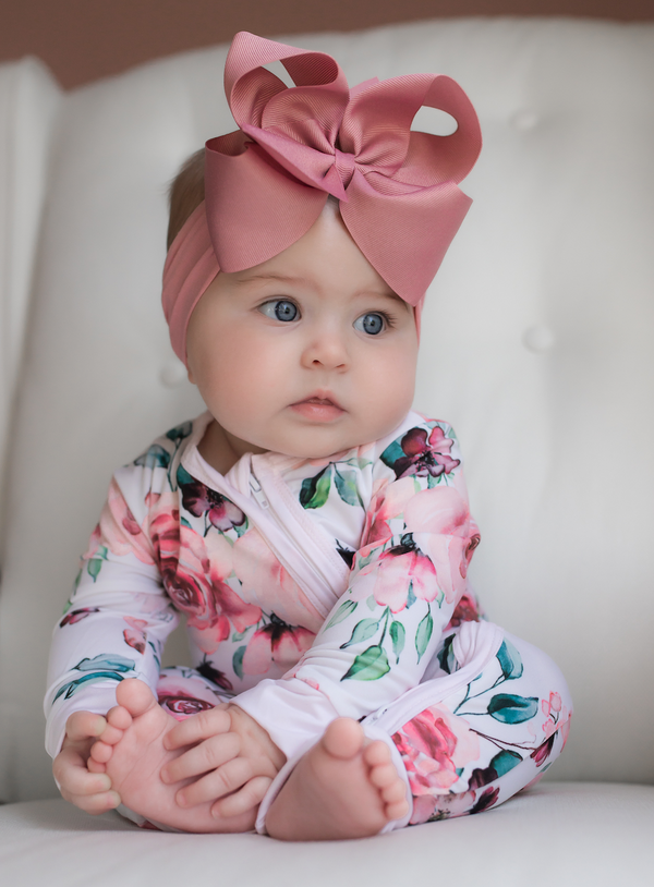 White & Pink Ruby Floral Zip-Up Playsuit