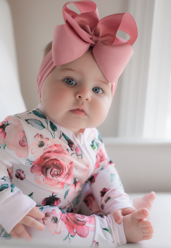 White & Pink Ruby Floral Zip-Up Playsuit