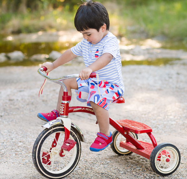 Periwinkle Stripe Henley & Popsicles Pocket Shorts