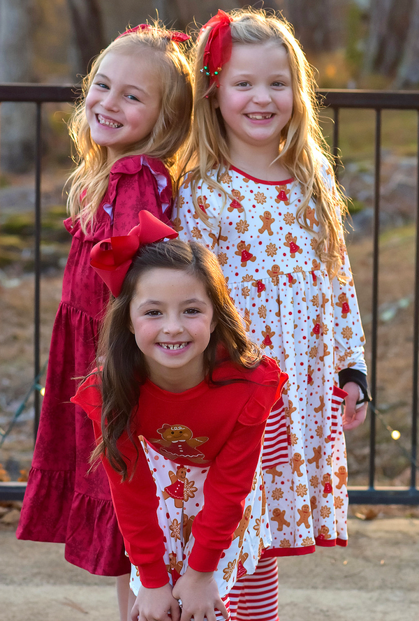 Cream Gingerbread Front-Pocket A-Line Dress & Stripe Leggings