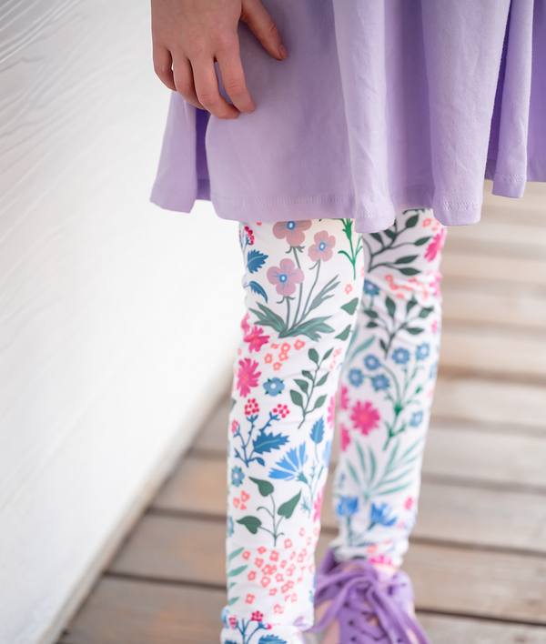 Orchid Petal Bow-Sleeve Dress & Spring Things Leggings
