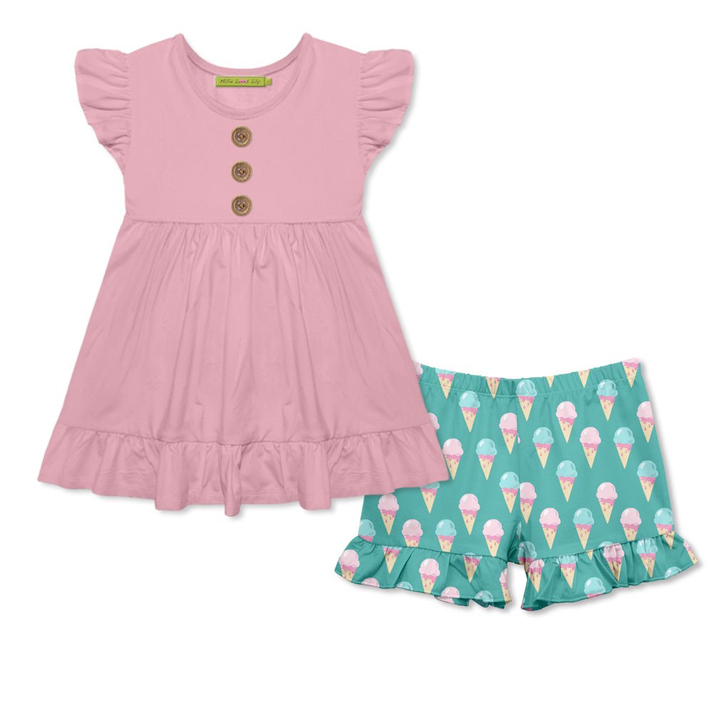 ice cream shorts dress Smocked Top with Bloomer