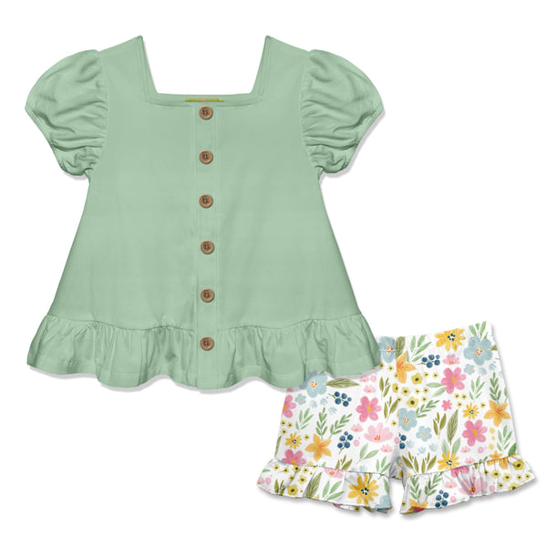 Sage Top & Spring Things Shorts