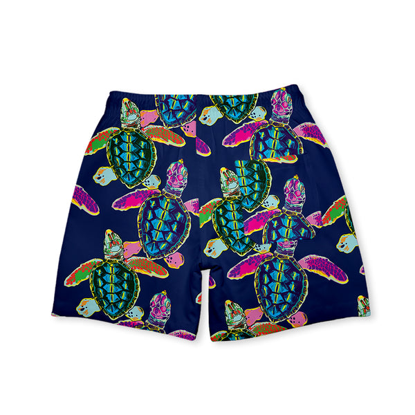Navy Water Turtle Swim Trunks