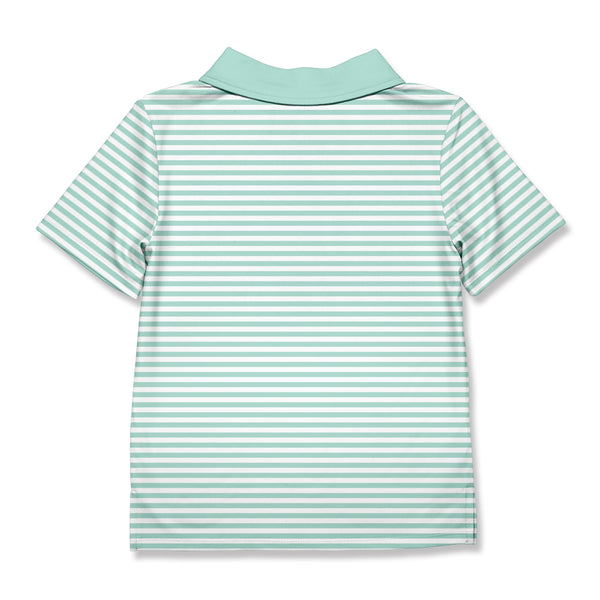 Millie & Maxx | Turquoise Stripe Watermelon Polo Top