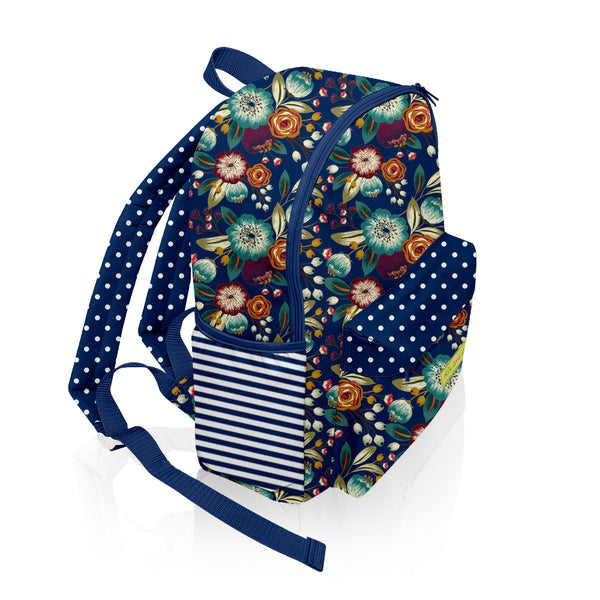 Navy Famous Floral Backpack