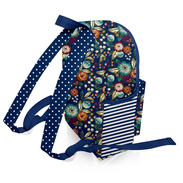 Navy Famous Floral Backpack