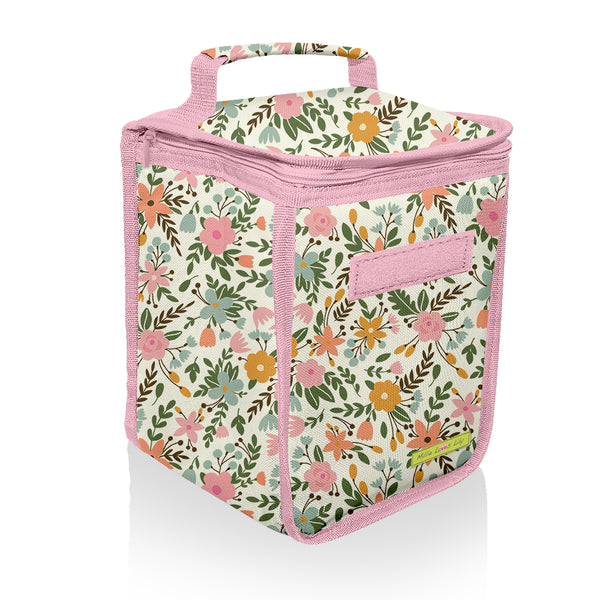 Cream Millie Flower One-Handle Lunch Bag