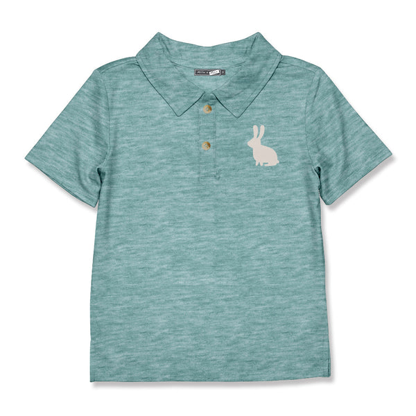 Nile Blue Heather Bunny Polo