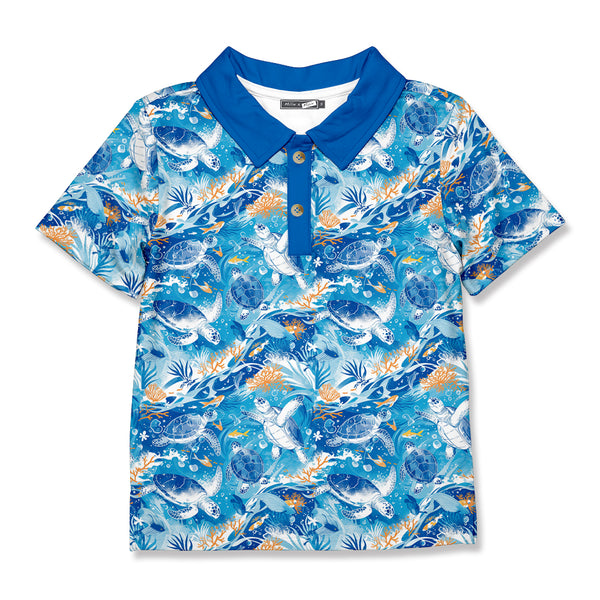 Blue Ocean Turtle Polo