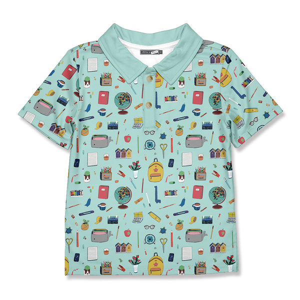Mint School Supplies Polo