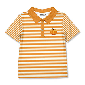 Orange Stripe Pumpkin Polo