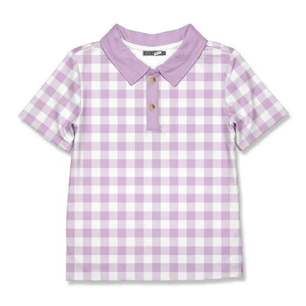 Lilac & White Gingham Polo