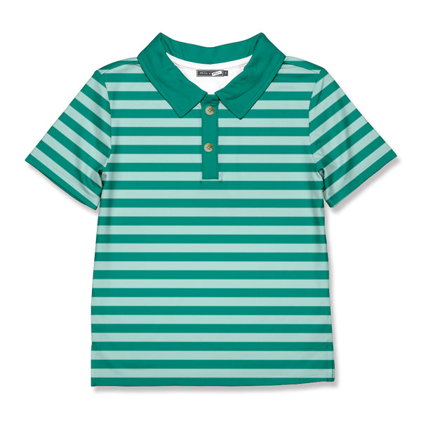 Mint & Ivy Green Stripe Polo