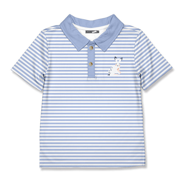 Periwinkle Stripe Bunny Polo