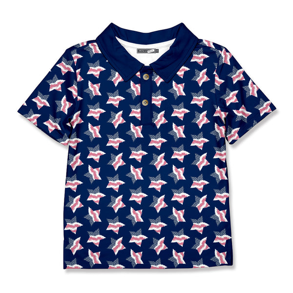 Dark Navy Americana Star Polo