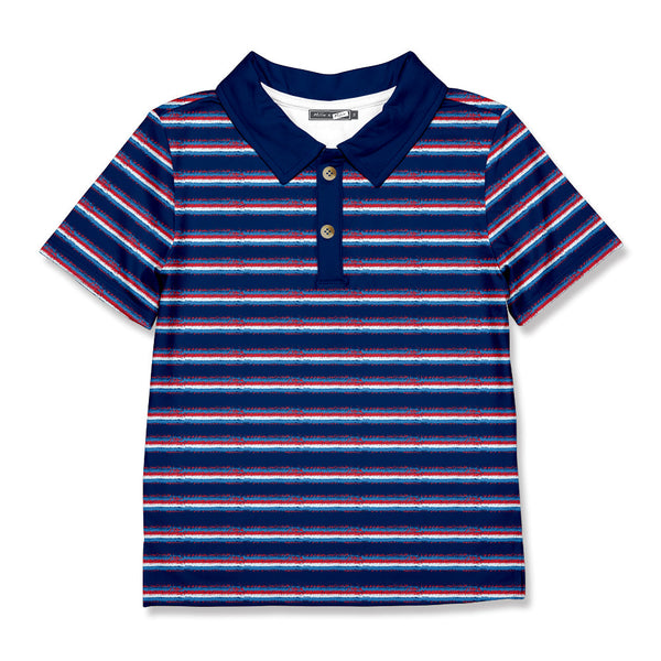 Dark Navy Americana Stripe Polo