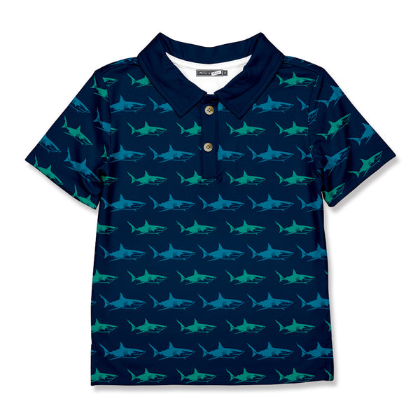 Kids Blue Shark Polo