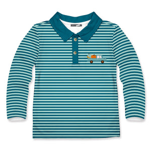 Kids Teal Pumpkin Truck Long-Sleeve Polo