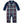 Load image into Gallery viewer, Navy &amp; Plum Plaid Collared Long-Sleeve Playsuit
