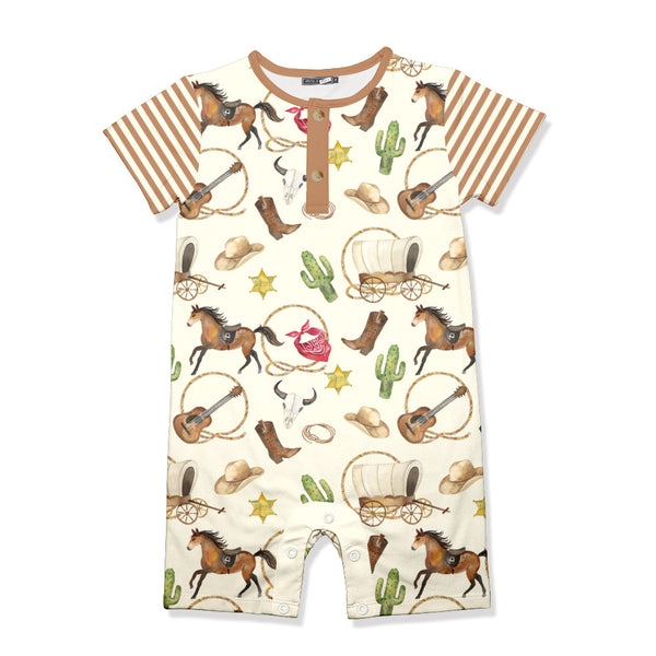 Cream Horses Playsuit