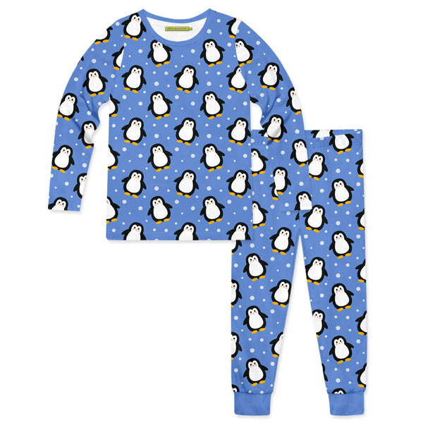 Blue Penguin Pajama Set