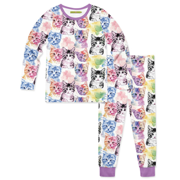 Watercolor Cats Pajama Set