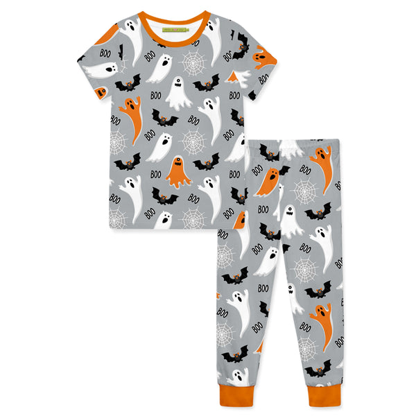 Gray & White Ghost Pajama Set