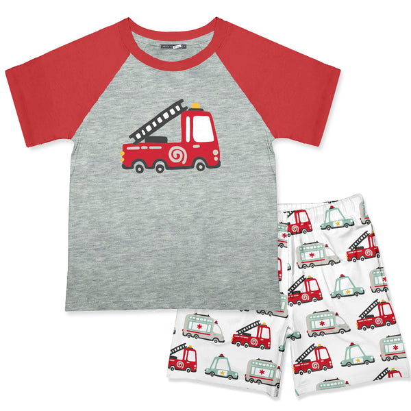 Heather Gray Helper Trucks Crewneck Tee & Pocket Shorts