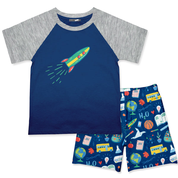 Navy Crewneck Tee & Science Shorts