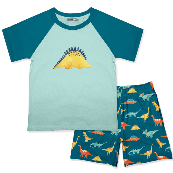 Mint Crewneck Tee & Dino Dereck Shorts