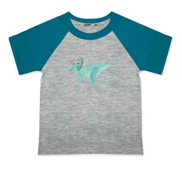 Gray Heather Dino Dereck Crewneck Tee