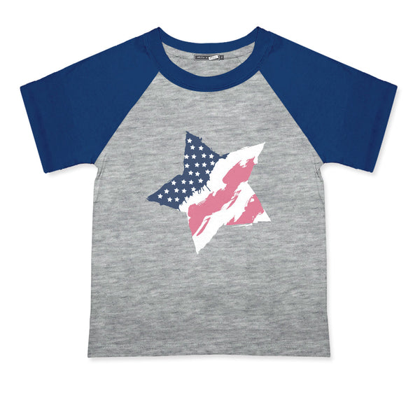 Gray Heather Stars Crewneck Tee