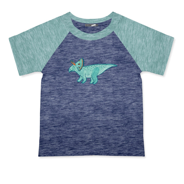 Navy Heather Dino Crewneck Tee