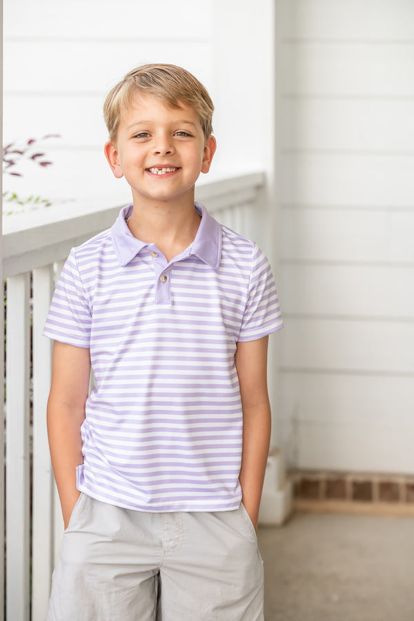 Purple Stripe Henley