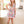 Light Pink Christie Flower Button-Front Angel-Sleeve Dress