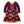 Plum Floral Long-Sleeve A-Line Dress