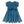 Millie Loves Lily Girls' Teal Rib Velour Short Sleeve Dress With Bow Waistband