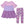 Load image into Gallery viewer, Purple Trumpet-Sleeve Tiered A-Line Dress &amp; Lucky Unicorn Leggings
