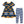 Navy Cats Sunflowers Pocket A-Line Dress & Stripe Leggings