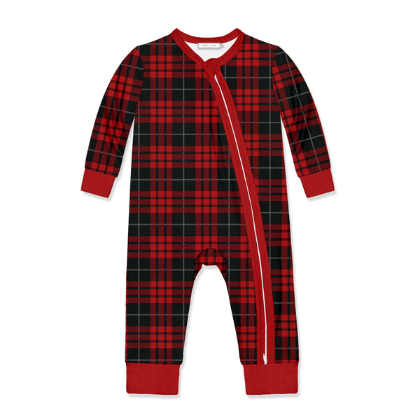 Lumberjack Plaid Zip-Up Playsuit