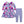 Periwinkle Rose Front-Pocket A-Line Dress & Stripe Leggings