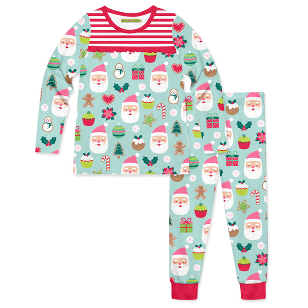 Mint Santa Head Pajama Set