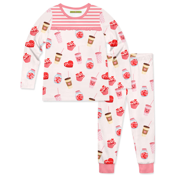 Light Pink Valentine Treats Pajama Set