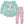 Mint Hi-Low Top & Pink Snow Girl Leggings
