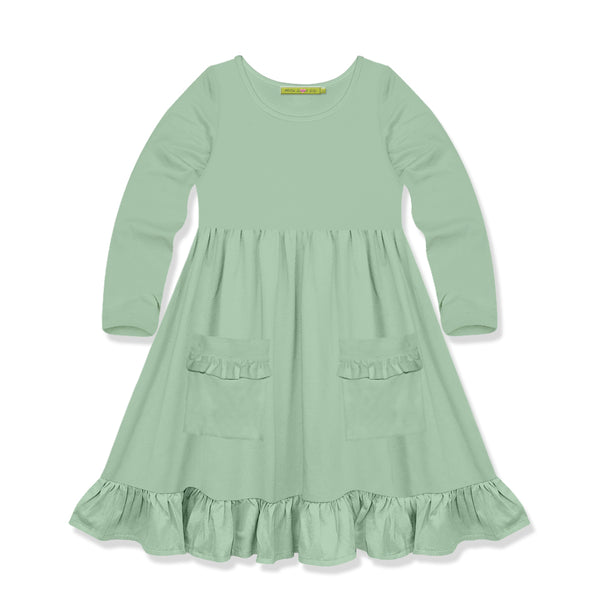 Sage Patch Pocket Dress